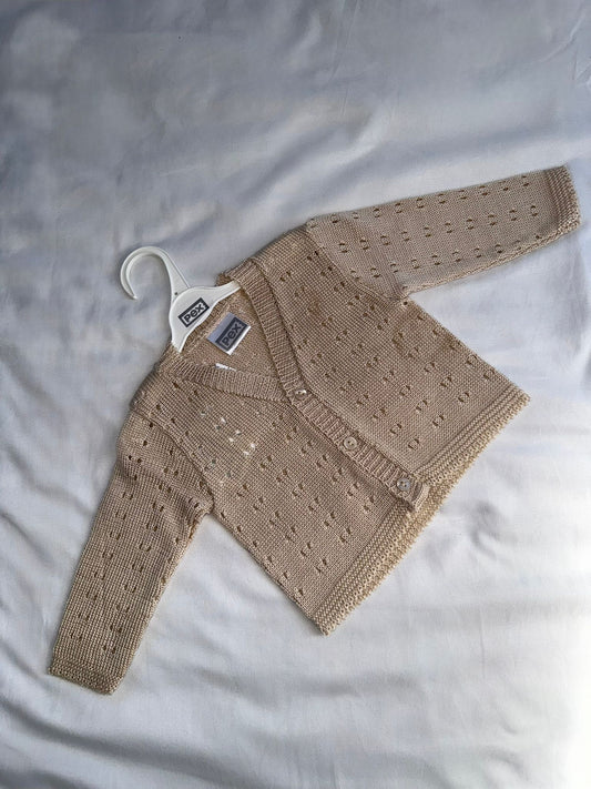 Teddy Knitted Cardigan - Neutral