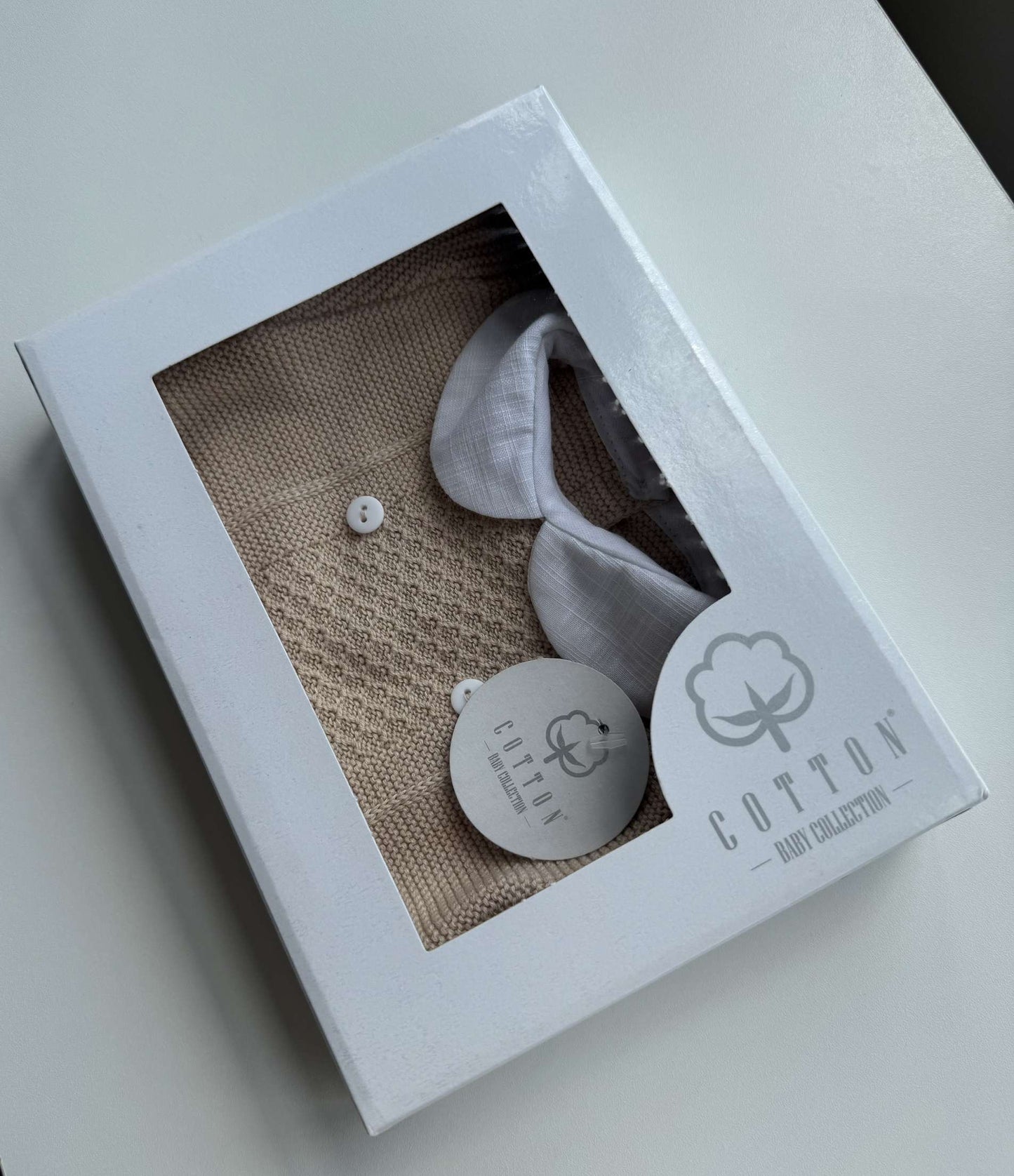 Cotton Charm Romper - Beige