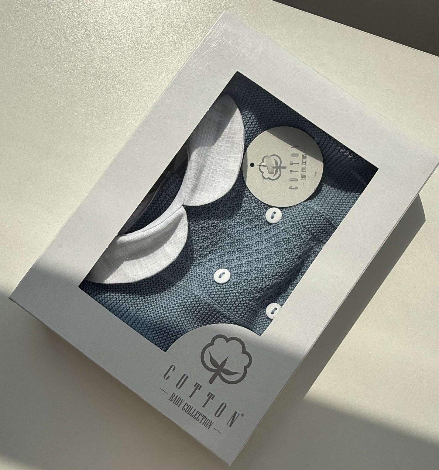 Cotton Charm Romper - Cobalt