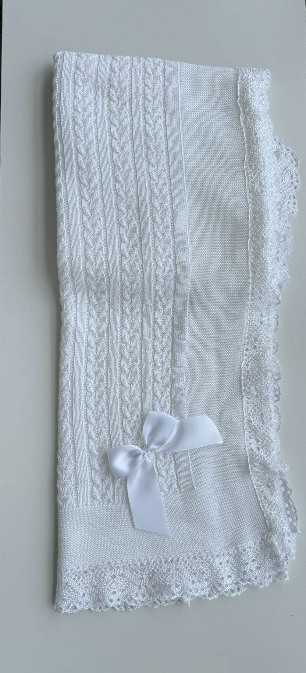 Luxe Lace Blanket - White