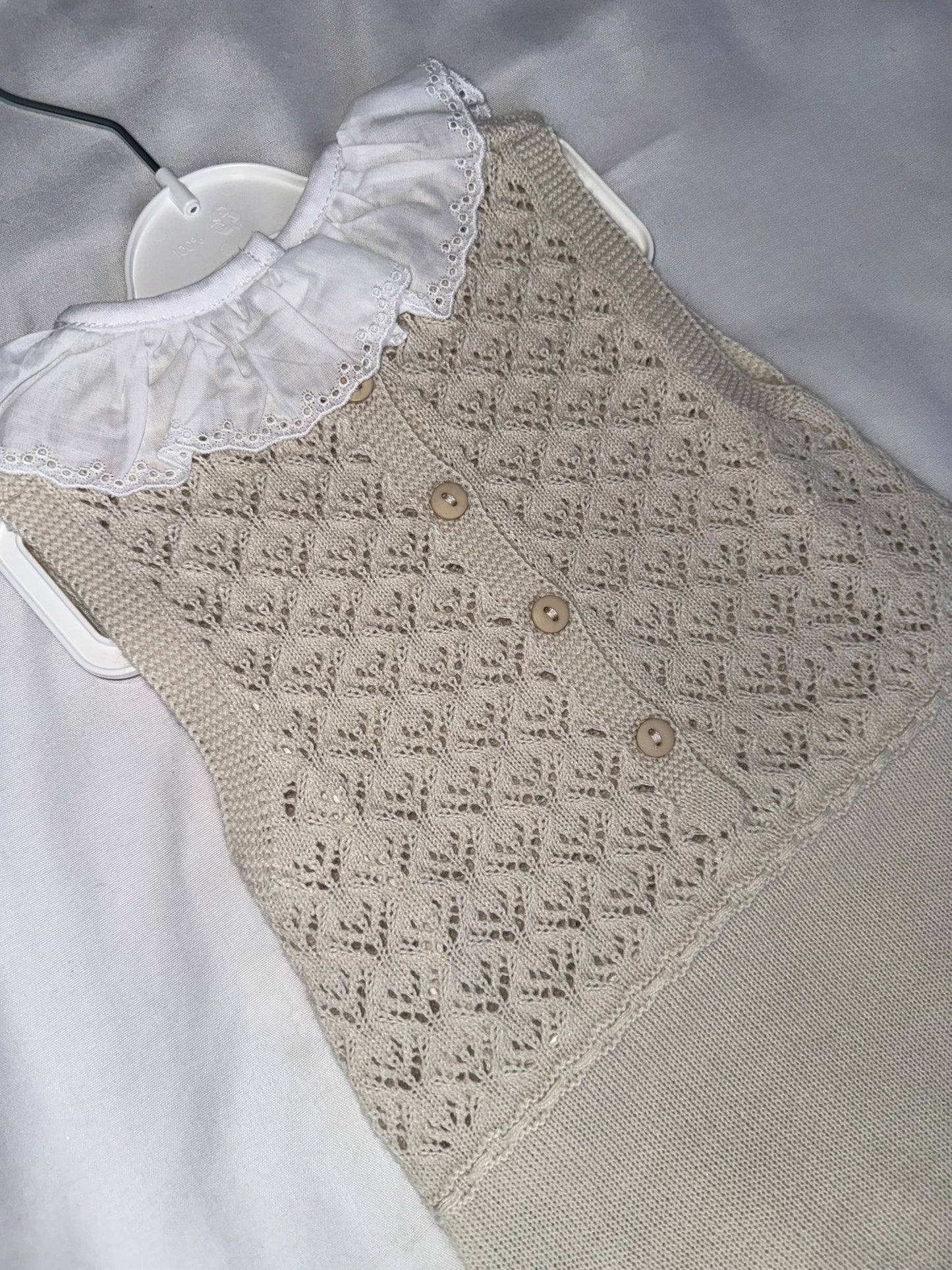 PEX Yasmin Bow Romper - Beige