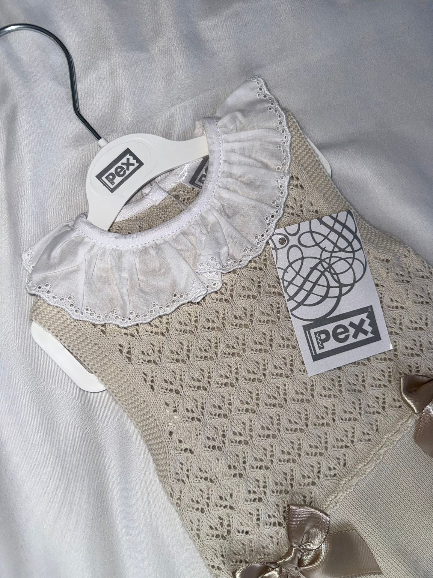 PEX Yasmin Bow Romper - Beige