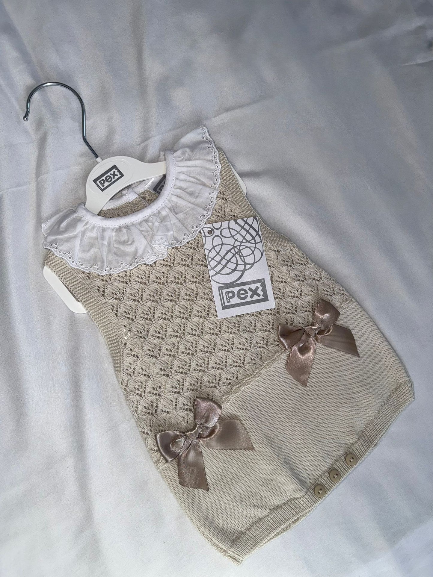 PEX Yasmin Bow Romper - Beige
